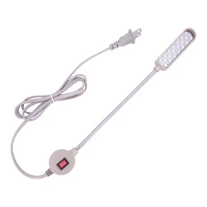 LED Sewing Machine Light 20 LED Beads Flexible Neck White Light AC Power Supply For Sewing Machine Work Lighting
