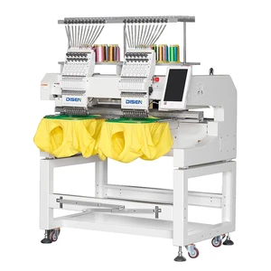 1502 Multifunction Embroidery Sewing Machine 2 Heads 12-15 Needles For T-shirt Hat Shoes Embroidery Home Use Dahao Motor