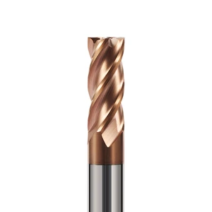 JR103 CNC Cutting Tool HRC55 4F Flat Coating Carbide Milling Cutter End Mill for Stainless Steel Hardened Steel