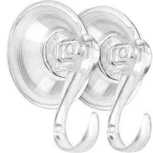 1Pcs Suction Cup Hooks Reusable Powerful Waterproof Shower Hooks Heavy Duty Vacuum Suction Hanger for Shower Window Towel Door
