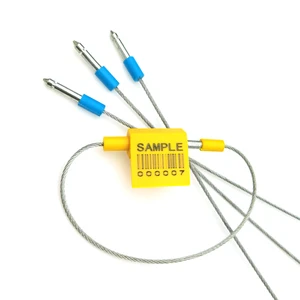 US-CC182B Plastic Steel Lock Pin Tag Truck Container Security Fixed Length Seal Cable Seal with Bar Code QR Code Print