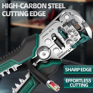 Automatic Cable Wire Stripper, Multi-Function Electrician Crimper, Self-Adjusting Cutter Electrical Wire Repair Tool