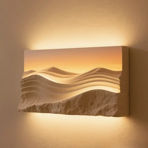 Artistic Modern LED Lamp 3D Printed Steel Metal Decorative Lighting Warehouse Waterproof Dimmable Changeable Color CRI 80 1-Year