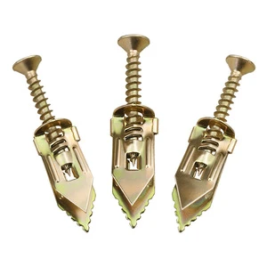 Carbon Steel Galvanized Drywall Anchor Expansion Bolt M4 Plasterboard Plug Gypsum Board Construction DIN Hammer Fixing 50 Lbs