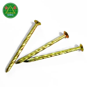 Hot sale 1-3/8 Inch Yellow Plated Steel with Screw/Smooth Shank Type Nails for Woodworking from Vietnam's Leading Factory