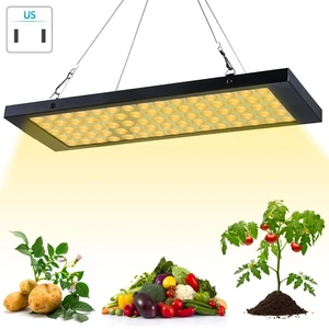 LED Plant Grow Light 100W Full Spectrum with Hanging 75 LEDs Led Lamp Grow Growth Light Indoor for Plants for Flowers Vegetables