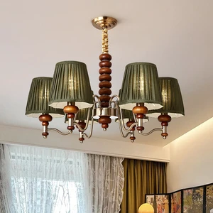 Contemporary 6-Light Glass Crystal LED Chandelier Living Room Indoor Home Ceiling Hanging Lighting Fixtures
