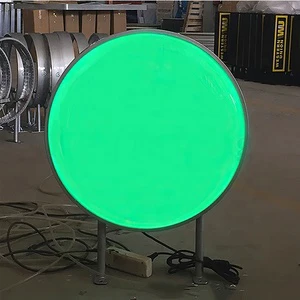 Street Outdoor Advertising Light Boxes Led Circle Advertising Light Box Sign