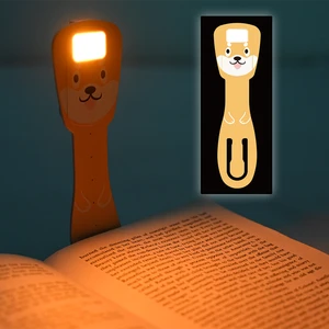 New Custom Animal Flexible Bookmark LED Lights USB Rechargeable MINI Night Light Bookmark Light Reading Book Lamp