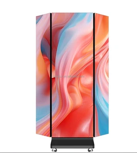 P1.86 GOB Indoor Double Sided Trifold LED Display Screen Three Fold Digital Poster Banner