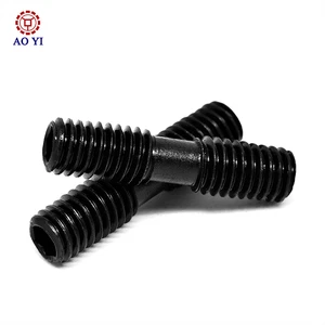 Double-End Extended Butt Threaded Rod DIN 931 Metric Steel Material Black Finish Zinc Coarse Thread Grade 4.8-12.9 Stud Rod