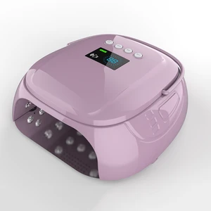 High Power 126w Portable Uv Nail Lamp Quick Dry Gel Polish Uv Light Lamp for Nail Cordless Rechargeable Nail Lamp with Handle