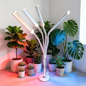 LED Plastic Plant Grow Light Vertical Adjustable Dimmable Timing Full Spectrum Seedling for Supplement Light
