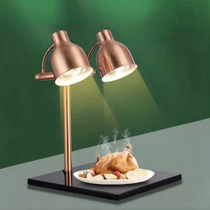 Buffet Food Insulated Lamp with High-power Light Bulb Metal Double Headed Multifunctional Constant Temperature Lamp