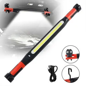 Shingel LED Work Light with Rechargeable 2 Magnetic Base 360° Rotating Hook Clamp Light for Workshop Garage Automotive Job Site