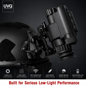 Professional Monocular 0.0001 Lux Night Vision System 800x600 Resolution 2x/1x/4x Magnification 50/100 FPS 500-1000m Range Full