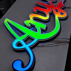 Customized Full-Color LED Dynamic Iridescent Advertising Boards with 3D Colorful Lettering Signs Water Resistant