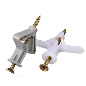 Plastic Butterfly Type Wall Anchor DIN Standard Hollow Expansion Plug for Gypsum Board Inch Special Plastic Expansion Pipe