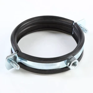 Carbon Steel Pipe Clamp Natural Gas Pipe Clamps 40mm HVAC System M8 Pipe Clamp