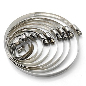 Customized Worm Gear Adjustable W2 W4 201 304 Stainless Steel Car Motorcycle American Hose Clamp Clips