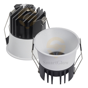 High Quality 12W Hotel Project Recessed Anti Glare Spotlights Down Lights Wall Washer Recessed Aluminum Smart LED COB Downlight