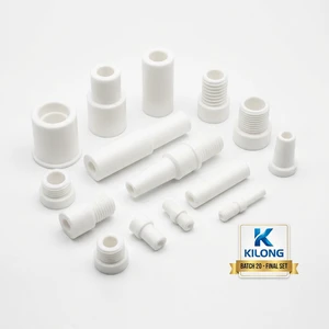Custom Machined Stainless Steel PTFE Corrosion Resistant Threaded Bushing Sleeve Industrial Plastic Connector Fittings