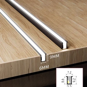Modern Aluminum LED Cabinet Light with PC Shade for Wine Cabinet and Wardrobe Customizable Length