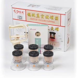 Needle Moxibustion Cupping Vacuum Suction Massage Cupping Therapy Hijama Cups Newest Stone Body CE Hubei Transparent Permanent