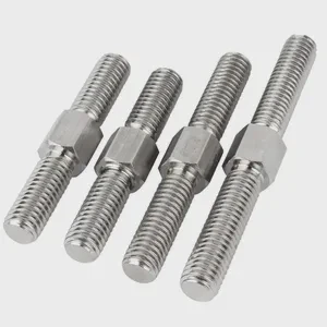 Durable M3-M16 304 Stainless Steel Left and Right Thread Dual Head Threaded Bar Double End Thread Rod Stud Bolt for Industrial