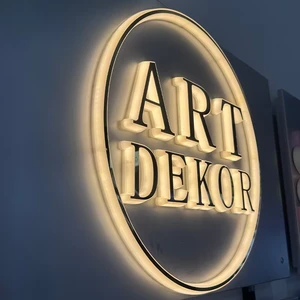 LED Acrylic Outdoor Advertising Glowing Words Resin Lighting for Shopping Mall Back Luminous Character for Company Use