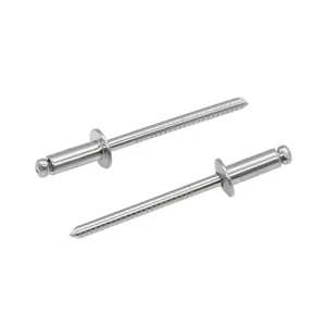 TONG GB12618 Aluminium Plated Grade 4.0 Open Flat Round Head Blind Rivet M3-M5