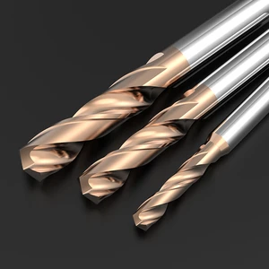 Huhao Super Hard HRC60 Solid Carbide Twists Drill Bit Tungsten Steel Drill Fixed Handle Coated 4MM Shank Metal Drill