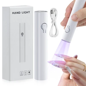 Portable Mini Electric UV LED Lamp for Nail Art Manicure Customizable Logo USB Charging Battery Power Supply Made of Plastic