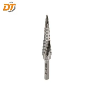 DT HSS Step Metal Drill Bit Spiral Flute 3-Flats Shank 1/8-1/2 Inch Imperial HSS Drill Bit ODM/OEM
