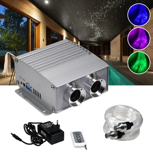 2*12W High Brightness Adjustable Aluminum Twin Port DC12V RGBW LED Fiber Optic Star Ceiling Light DMX512/App Control