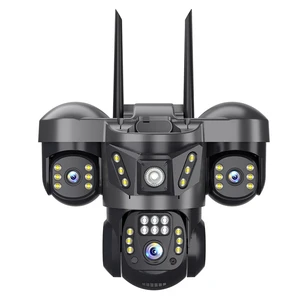 V380 New 3 Lens and 3 Screens PTZ Camera 6MP Outdoor WiFi Security CCTV IP Triple-Lens Network PTZ Triple Screens Camera