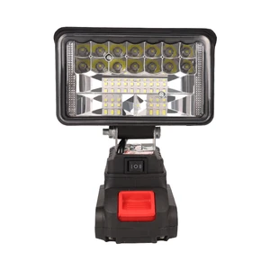 China factory portable rechargeable light-emitting diode work light 2 battery cordless camping flashlight OEM