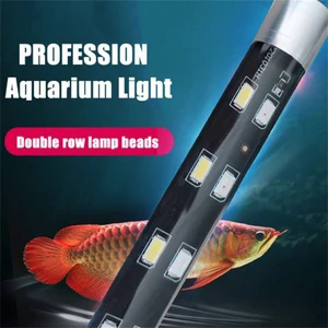ZAOHETIAN Remote Control Wide Angle Three Rows of Bead Glass Tube Fish tank Lights