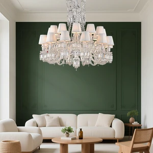 Wholesale Large Crystal Chandelier Hall & Hotel Luxury Indoor Pendant Lighting Art Design Chandeliers For Living Room