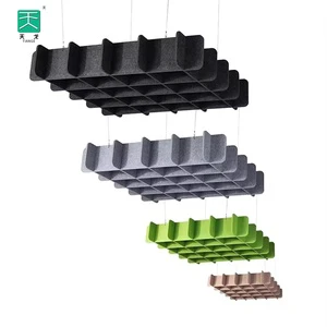 Tiange Baffle Sound Proofing Deadener Panel Felt Polyester Board Decorative PET Fabric Ceiling Design Acoustic Panels