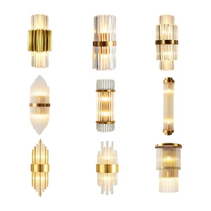 Indoor Luxury Design Interior Decoration Living Room Dining Room Home Staircase Led Crystal Modern Wall Lamp Lights