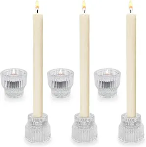 Wholesale Vintage Glass Taper Candle Holder Multi-Use Tealight Holder and Lantern for Home Decor or Religious Ceremonies