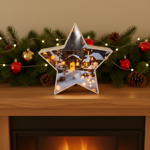 Star-shaped Paper Music Box Night Light With Nature Sounds Eco-Friendly Plastic European Patented Product
