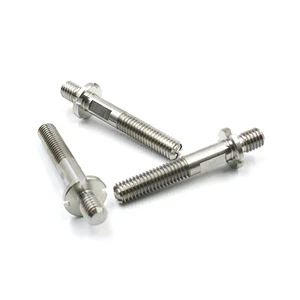 Precision M3 M4 M5 Stainless Steel Round Rod Pin With Limit Groove Double External Thread Connector Pin