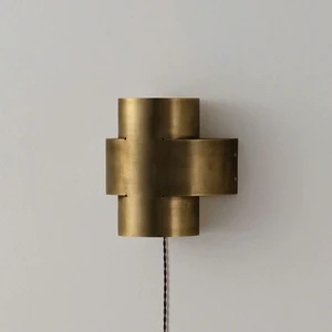 Modern Eco-friendly LED Dimmable Wall Lamps Coastal Design 12 Inch Home Bedroom Living Room Decor Metal Brass