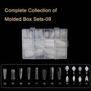 Wholesale Dual Form Fake Nail Tips Complete Collection Reusable Silicone Pad Nail Art Silicone Sticker Set For French Dual Form