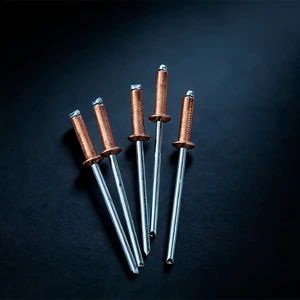 Factory Direct Sales Open Type Blind Rivet Aluminum pop Rivets Red Copper Pull Rivets Customizable Size 3.2mm 4.8mm 6.4mm