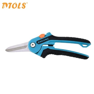 Dtols Professional Stainless Steel Pruning Shears with Safety Lock, Labor-saving Bypass Pruner for Plant, Tree, Flower Trimming