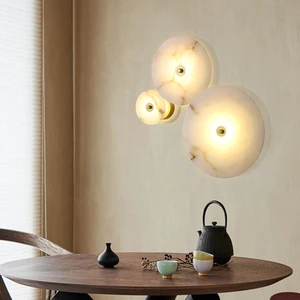 Spanish Alabaster Wall Sconce Modern Marble Alabaster Sconce Wall Light Lamp For Living Room Bedroom Hotel Wall Sconce