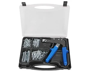 Heavy-Duty Carbon Steel Hand Operated Hollow Wall Anchor Kit with Hard Case OEM Expansion Bolts Set for Drywall/Plasterboard